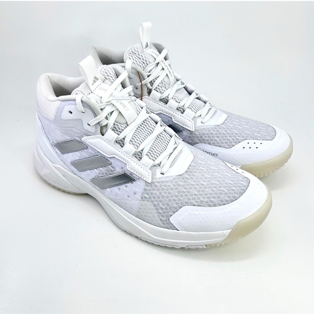 adidas Crazyflight 6 Mid Womens 8.5 Indoor Volleyball Shoes White Silver HP7030